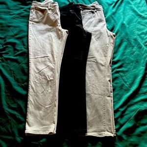 Lands End Mid Rise Straight stretch Jeans Size 12